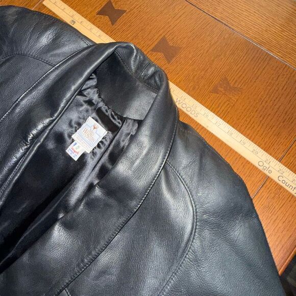 Vintage Mid Western Sport Togs Deerskin Leather Jacket Women’s XL / Men’s L Blac - Picture 14 of 16